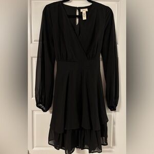 Japna Black Long Sleeve Dress